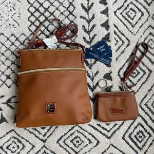 Brand new with tags Dooney & Bourke leather crossbody with zippered wristlet